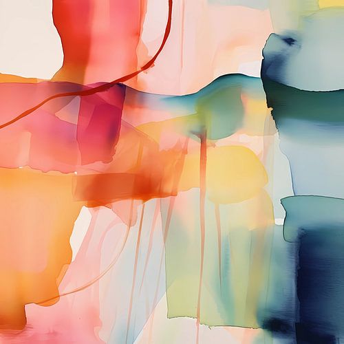 aquarel of inkt abstracte achtergrond