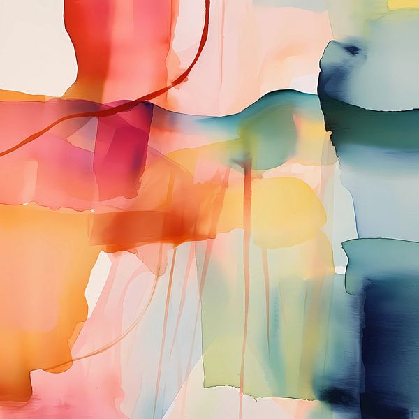 Aquarell oder Tinte abstrakten Hintergrund von Ariadna de Raadt-Goldberg