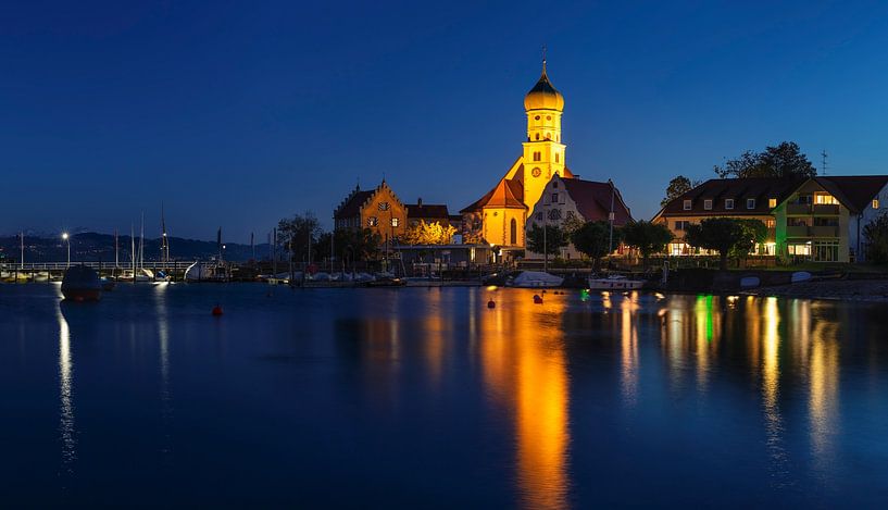 Péninsule de Wasserburg avec l'église Saint-Georges sur le lac de Constance par Markus Lange
