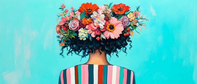 Blooming blaze of colour - rear view by Poster Art Shop