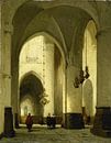 Interieur der Grote of Sint Bavokerk in Haarlem, Johannes Bosboom von Meisterhafte Meister Miniaturansicht