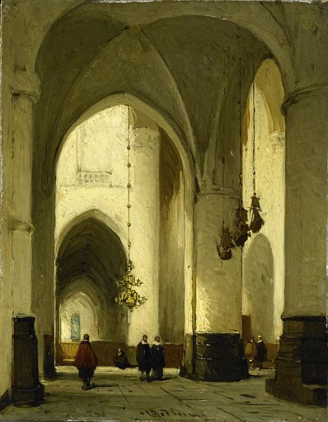 Interieur der Grote of Sint Bavokerk in Haarlem, Johannes Bosboom von Meisterhafte Meister