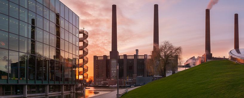 Zonsondergang bij het Zeithaus Panorama van Marc-Sven Kirsch