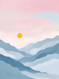 Gelassener Sonnenaufgang in den Bergen von Artistic