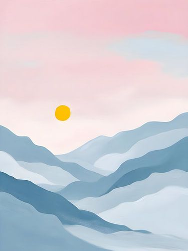 Serene zonsopgang in de bergen