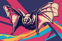 Chromatic Flights - Designs de chauves-souris alpines à longues oreilles Pop Art