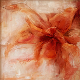Tangerine Blossom – Elegant Abstract Painting