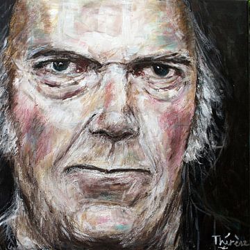 Portret van Neil Young, Neil Percival Young van Therese Brals