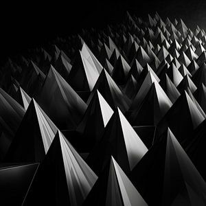 Abstrakte Pyramiden schwarz modern von The Xclusive Art