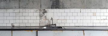 Abandoned kitchen minimalist image panorama by Digitale Schilderijen