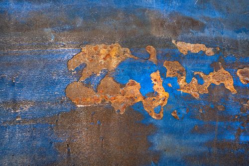 Photographie industrielle structure en acier rouillé