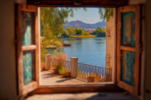 prachtig uitzicht op het meer