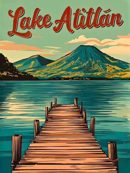 Bezaubernde Landschaft am Atitlán-See von Robert Swaine