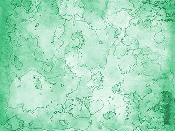 Seelen Landkarte grün van Katrin Behr