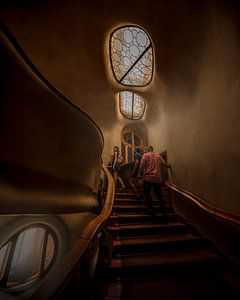 The magic stairs at Casa Batlló, Barcelona