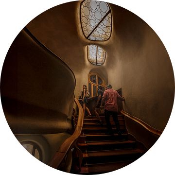 De magische trap in Casa Batlló, Barcelona
