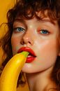 Fruitige schoonheid met gele banaan van Poster Art Shop thumbnail
