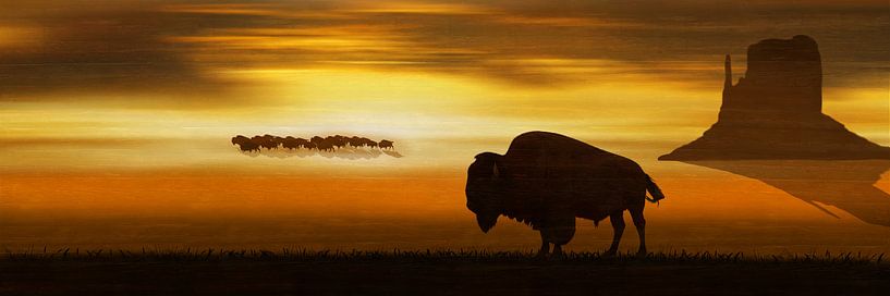 The lonely bison by Monika Jüngling