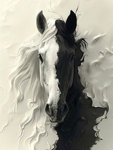 Yin und Yang Pferdeporträt 3