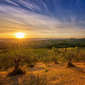 Sunrise over Tuscany Hills