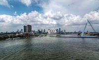 Skyline van Rotterdam in oostelijke richting