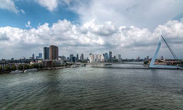 Skyline van Rotterdam in oostelijke richting van PJS foto