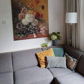 Kundenfoto: Stillleben mit Blumen in einem Vase, auf leinwand