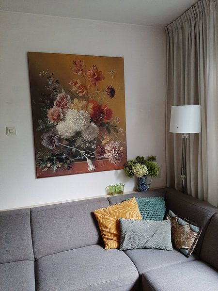 Customer photo: Still life with flowers in a vase, Georgius Jacobus Johannes van Os, on canvas