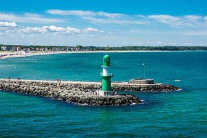 Blick auf die Mole von Warnemünde