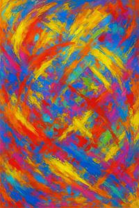 Abstrakte Kreuzungen im Puls der Farbe
