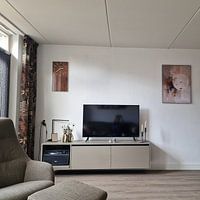 Kundenfoto: Landschaft in Erdtönen, japanischer Stil von Japandi Art Studio, als ArtFrame