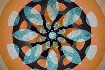 Cirkel patroon met diverse vormen in zachte tinten van Lisette Rijkers