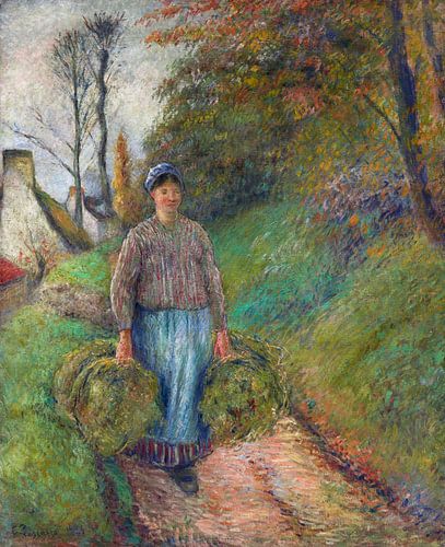Camille Pissarro – Bäuerin mit zwei Heubündeln (1883)