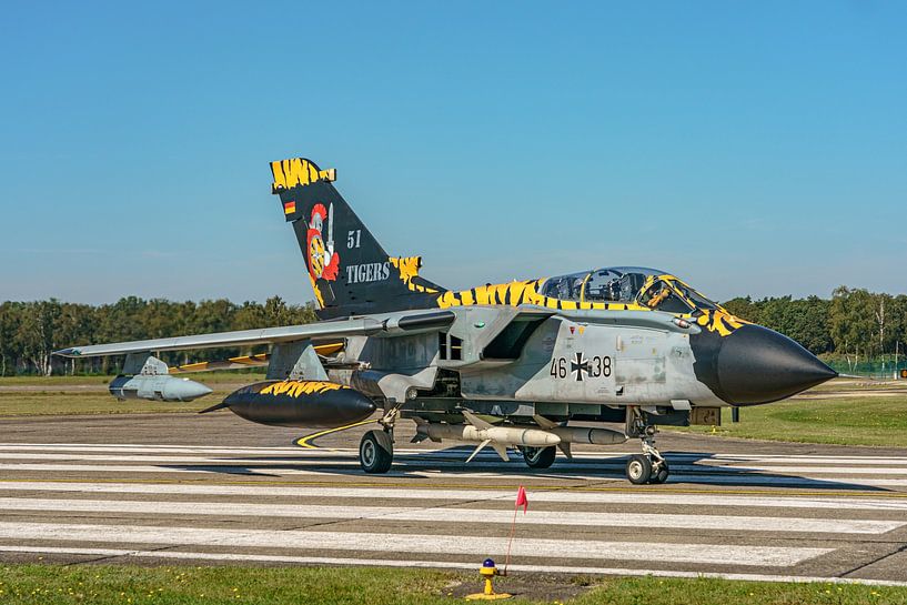 German Panavia Tornado (46+38) with tiger livery. by Jaap van den Berg