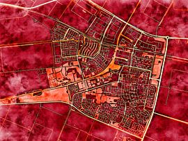 Map of Dronten with the style 'Amber Autumn' by Maporia