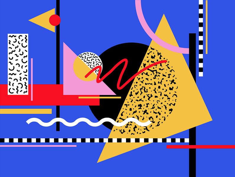 Memphis Pattern 2 / 80s Retro / 90s vintage van Studio Memphis Waves