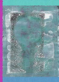 Art abstrait moderne. Formes organiques dans des couleurs pastel et néon. Vert, bleu, magenta sur Dina Dankers