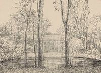 Simon Moulijn, Gezicht op het landhuis van buitenplaats Cromvliet. 1927
