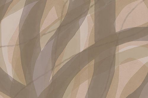 Abstracte aquarellijnen in neutrale pastelkleuren nr. 9