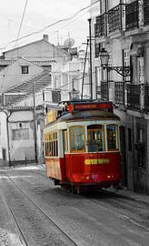 Lisbon tram by Raymond Schuurhannes
