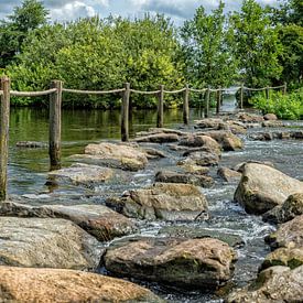 Crossing with stepping stones at Mill Lake by John Kreukniet