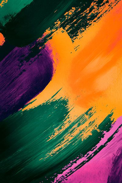 Coloured brushstrokes - lively and expressive by Poster Art Shop