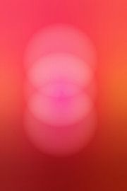 Retro jaren 70 neonkunst. Abstract kleurverloop in terra, oranje, roze van Dina Dankers