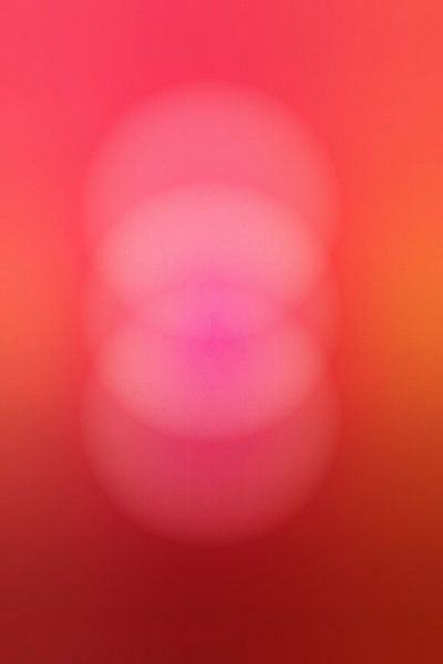 Retro 70er Jahre Neon Kunst. Abstrakter Farbverlauf in Terra, Orange, Rosa von Dina Dankers
