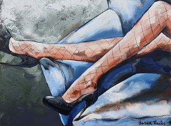 High heels on the sofa