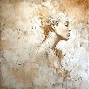 Modernes Porträt | Frau in Gold