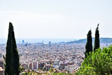 Uitzicht over Barcelona van Maria-Maaike Dijkstra