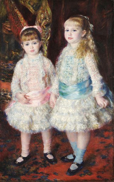 Rosa und Blau - Die Mädchen von Cahen d'Anvers, Pierre-Auguste Renoir von Meisterhafte Meister