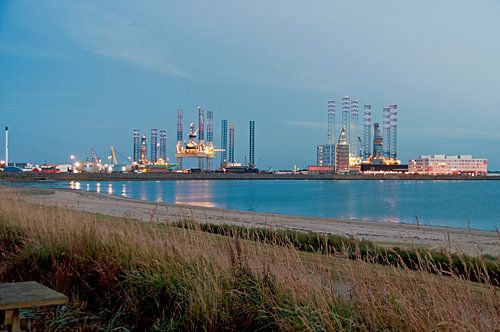 A summer’s night at Esbjerg Industrial Harbour in Denmark