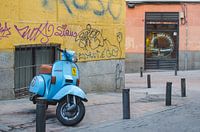 Authentic blue Vespa